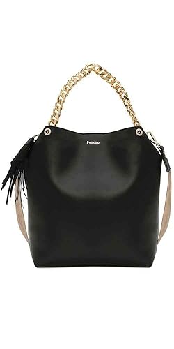 Pollini Damen Darlene Schultertasche, Schwarz Black, 12x29x34 cm