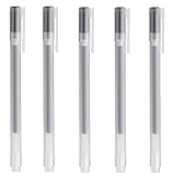 Muji Gel Ink Ball Point Pen, 0.38-mm, Black,5pcs