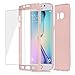 JNSupplier 360° Full Coverage Hybrid Hard Case Cover + LCD Screen Protector for Samsung Galaxy S7 Edge (Rose Gold)