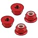 HobbyPark 4PCS Flanged M4 Lock Nuts Nylon Self-Tightening Wheel Adapter for 1/10 Traxxas Slash 4x4 Spare Parts Replacement Red-Anodized