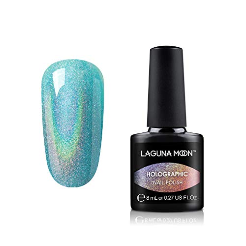 Lagunamoon Rainbow Gel Nail Polish Soak Off UV LED Gel Polish-Peacock Blue - Thumbnail 3