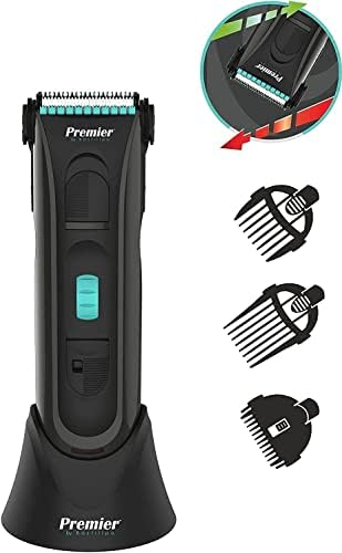 Premier by Bastilipo - Cortapelos Profesional 4 en 1 Hombre Recargable para cabello y barba con accesorios - Máquina Cortar Pelo Inalámbrico - Recortador Pelo Barba - HC-2.4-1200