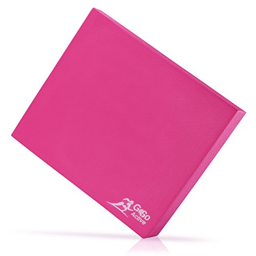 Go Go Active Balance Pad (Thick) – Exercising Training Mat for Therapy, Yoga, Pilates, Crossfit and Fitness – Non-Skid Bottom, Ecofriendly, Double-Sided – Home or Gym Use – XL 19×15” (Hot Pink)