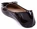 Chatties Ladies Patent Vegan Ballet Flat With Bow (See More Colors and Sizes)