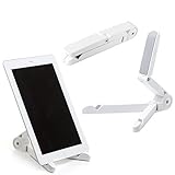 GHS2® Multi-angle Fold-up Portable Stand / Travel Adjustable Holder - For Tablets 7-10 Inch, iPad - E-readers - Smartphones - Androids - Samsung - Nexus And more (White)