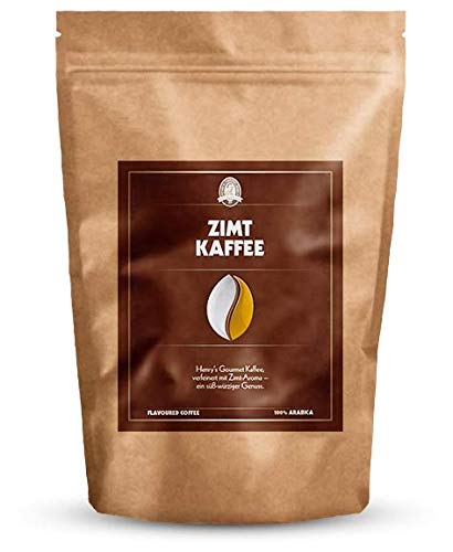 Henry´s Zimt Kaffee 250g - Gourmet Kaffee mit feinsten Aromen verfeinert - handwerkliche Röstung - Premium Kaffeebohnen