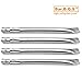Hisencn Grill Replacement Parts for Nexgrill 720-0697, for Grill Master 720-0697, for Sunbeam 720-0697 Grill Burners Tube, Porcelain Steel Heat Plates, Temp Gauge/Heat Indicator 22551, 4-Pack