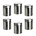 Thistle Moon Steel Loose Leaf Tea and Spice Tin Round with Twist Cover Short - Set of 6