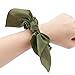 Ondder Bow Scrunchies for Hair Satin Silk Scrunchies, Hair Accessories for Women Ladies Young Women, 6 Assorted Colors Scrunchies