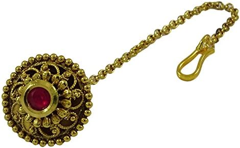 Matra Goldtone Forehead Indian Ethnic Traditional Women Party Maang Tikka Jewellery