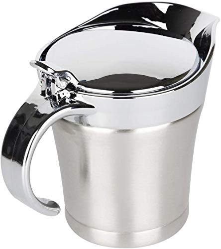 Stainless Steel Double Insulated Gravy-Boat Jug-Sauce - with Hinged Lid Steak-Sauce-Pot (16 oz） - Thumbnail 3