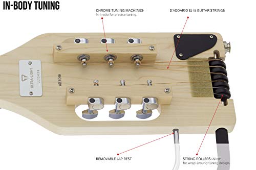 Traveler Guitar, 6-String Ultra-Light Acoustic, Right, Maple, Guitar Kit (ULA MPS SK) - Thumbnail 3
