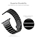 Oittm Stainless Steel Replacement Band for Apple Watch Series 4 (44mm), Modern Exquisite, Bright Black, 42mm, Waterproof, Adjustable, Sports, Premium Quality, Jubilee Style, Butterfly Clasp