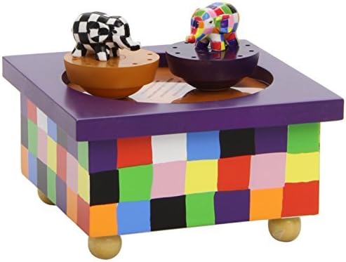 Trousselier - S95064 - Jouet de Premier Age - Boite Musique Bois - Elmer by Elmer the elephant