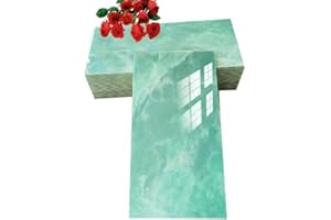 SHOWCOLOUR Show Colour 32 Sheets 4"x8" Peel and Stick Backsplash Marble Tiles Colorful Self Adhesive Wall Tile Back Splashes for Kitchen Bathroom (32, Green)