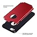 ULAK Slim Protective Case for iPhone 6 Plus, iPhone 6S Plus Hybrid Soft Silicone Hard Back Cover Anti Scratch Bumper Case (Red)