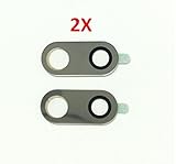 BY Walking Slow_2 Piece Pack Real Back Cover Camera Lens Glass + Adhesive For LG V30 V30+ H930 H930DS H931 H932 H933 VS996 US998 LS998U (Cloud Silver)