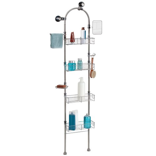 InterDesign Forma Bathroom Floor Standing Shower Caddy Station for