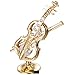 Matashi 24K Gold Plated Highly Polished Violin Ornament with Crystals - Tabletop Decor - Valentine's Day Gift for Her, Mom, Musician, Home Office Decor - Anniversary, Mother's Day, Birthday Present