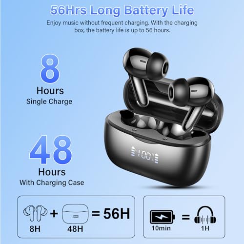 AI Translator Headphones, 2026 Bluetooth 5.4 Headphones with Translator 164 Languages Headphones Translator Real Time with 7 Modes, ENC Noise Reduction 56H Runtime for Business Travel, Black