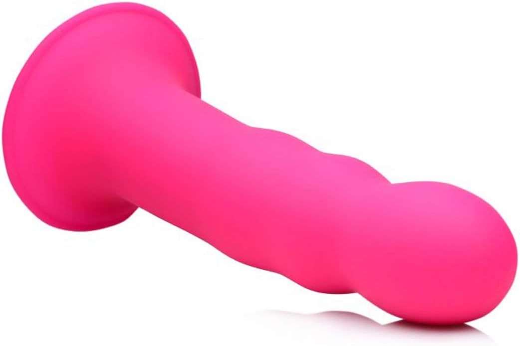 XR Brands Squeezable Wavy Dildo - Pink, 0.336 kg - Image 4