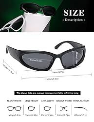 kimorn Y2K Wrap Around Polarized Sunglasses Womens