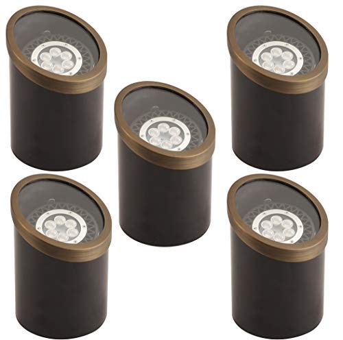LFU Brass Constructed Well/In-Ground Light Available. Low Voltage. Antique Bronze Finished. (5, Hartford)