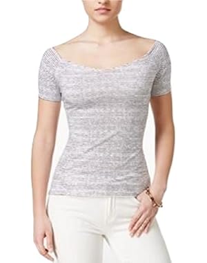 Teri Floral-Print Off-The-Shou True White With Stripes XS