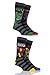 SOCKSHOP Men's 4 Pair Marvel Comics Socks - Hulk, Spiderman, Iron Man and Wolverine - 12-13.5