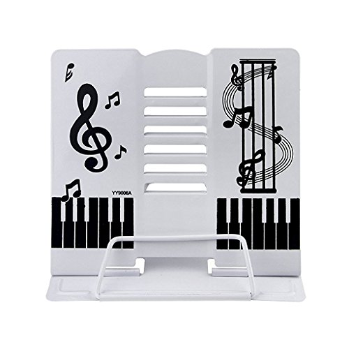 Piano Book Stands & Holders for Reading Large Textbooks Display for Desk Bookrest Document Holder (White)