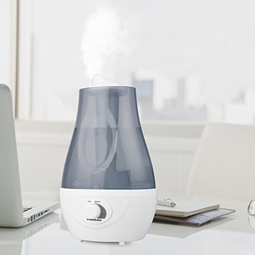 2.2L Room Humidifier, 360 Degree Cool Mist Whisper-quiet Ultrasonic Mini Air Purifier, with Cozy LED Variable Night Lights, Transparent Shell Design, for Home Office and Sleeping (Black) - Thumbnail 6