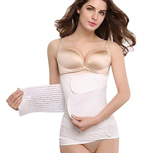 Arkmiido Women's Cotton and Polyester Maternity Supports Elastic Postpartum Abdomen Recovery Belt Suitable