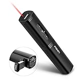 PISEN Wireless Presenter RF 2.4GHz USB PowerPoint Clicker Rechargeable Presentation & Remote Control with 2500mAh Emergency Power Bank