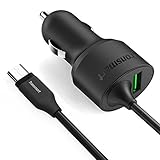 Professional DUAL USB-A / Type-C 33W U Ultra Review Car Charger with Quick Charge 3.0 Technology. (Black)