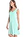 GYS Women's Sleepwear Solid color Sleeveless Nightshirt (L(8-10), Green)