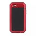 iPhone 6S Case,3C-Aone[Newest]Gorilla Glass Luxury Aluminum Alloy Protective Metal Extreme Water Resistant Shockproof Military Bumper Heavy Duty Cover Shell Case for Apple iPhone 6S (Red)