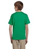 Hanes Youth 5.2 oz., 50/50 ComfortBlend EcoSmart T-Shirt, Medium, KELLY GREEN