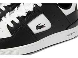 Lacoste Mens Court Cage Sneaker, BLK/WHT, 12.5