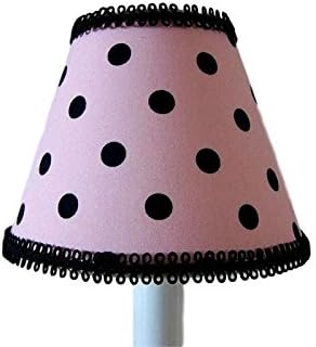Silly Bear Lighting Black Spot Dot Lamp Shade, Lavender/Black