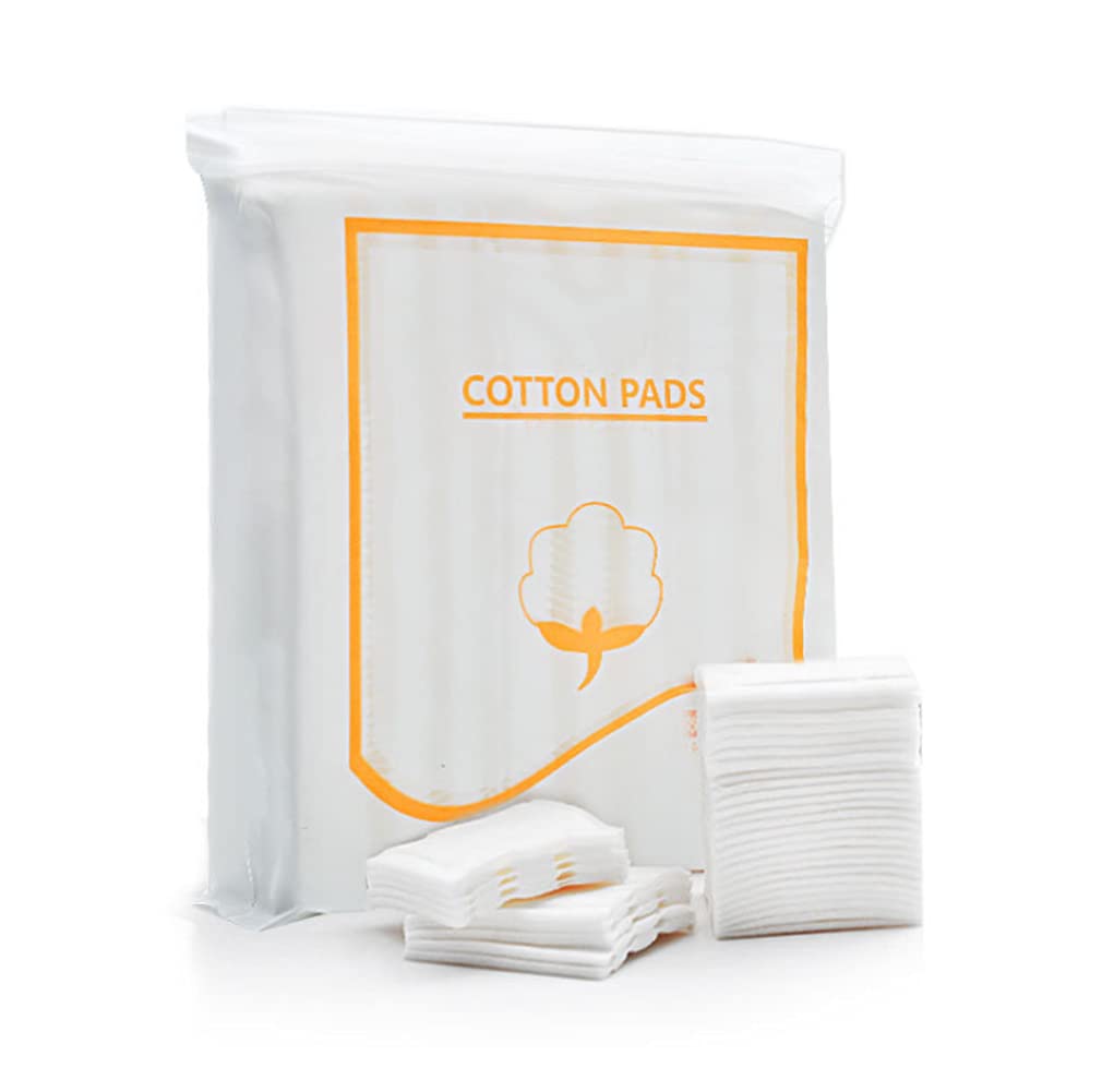 Ericotry 200 Pcs Thick Square Organic Cosmetic Makeup Cotton Pads Facial Soft Cottom Balls for Skin Care Applying Lotion Removing Nail Polish Remover Soft and Absorbent