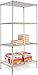 Alera ALE Industrial Heavy Duty Wire Shelving Starter Kit, 4-Shelf, 36w x 24d x 72h, Silver
