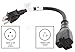 AC WORKS - 15 to 20Amp 125 Volt T-Blade Adapter (1PK-Flexible)