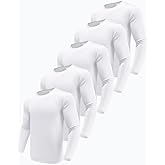 Men's 1, 3 or 5 Pack Performance Long Sleeve T-Shirts, UPF 50+ Sun Protection Shirts, Athletic Gym Workout Shirts for Running