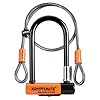 Kryptonite Evolution Mini 7 met 4 ‘U -Lock Krypto dubbele fiets – oranje en zwarte vergrendelingskabel