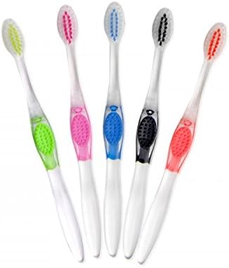 Tess Oral Health 3200C Teen Accent Clear, Stylish Toothbrush (1 Dozen) - Perfect Dental Care for Stylish Teens