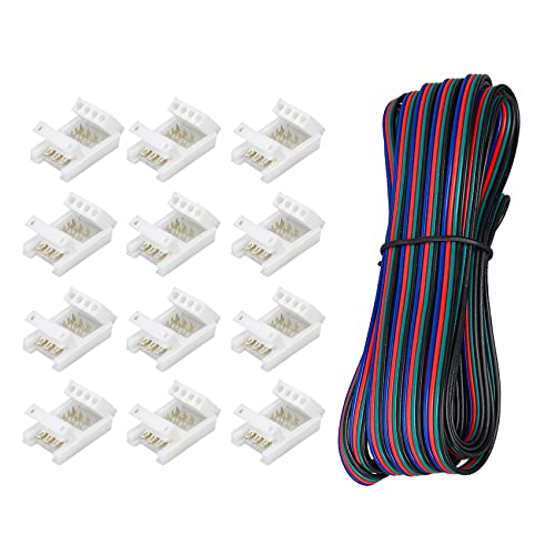 Rifachua 22 Gauge AWG 4 Pin RGB LED Strip Extension Cable Wire Cord 16