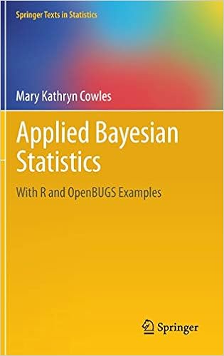 Amazon Com Applied Bayesian Statistics With R And Openbugs Examples Springer Texts In Statistics 98 9781461456957 Cowles Mary Kathryn Books
