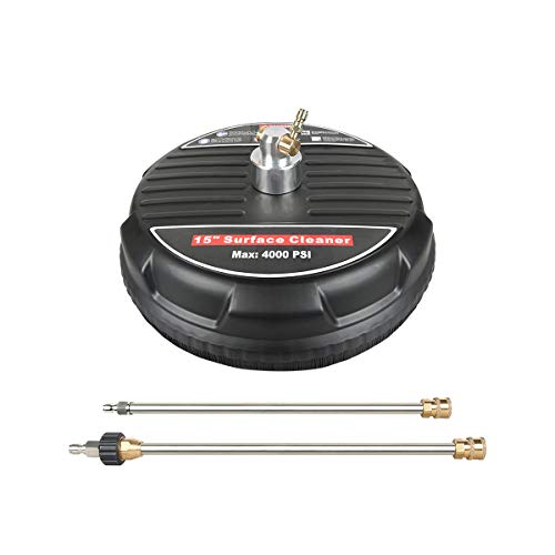 ATMOZON 15 Inch Pressure Washer Surface Cleaner, Driveway Washer with 2