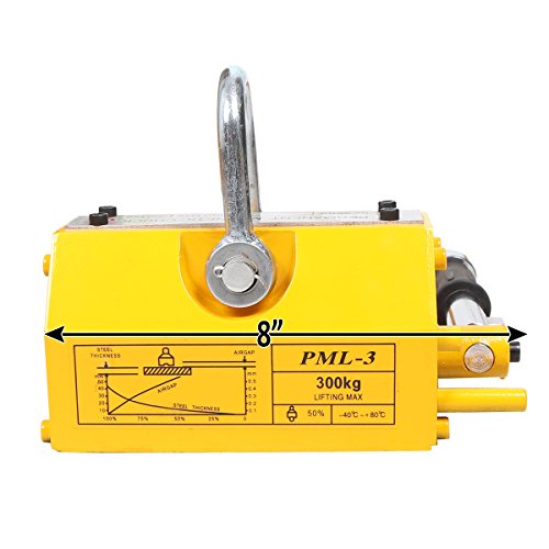 Goetland 660 LBS 300 KG Metal Steel Magnetic Lifter N42-45 Neodymium Magnet Lift Heavy Duty Hoist Shop Crane
