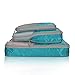 Hynes Eagle Travel Compression Packing Cubes Expandable Packing Organizer 3 Pieces Set Teal
